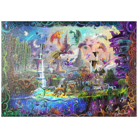 Darstellung des Puzzle Motivs Magical Mythology - Rose Cat Khan puzzleplate Magical Mythology - Rose Cat Khan 1000 Puzzle