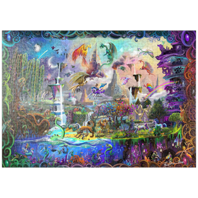 Darstellung des Puzzle Motivs Magical Mythology - Rose Cat Khan - Puzzleteile: 1000