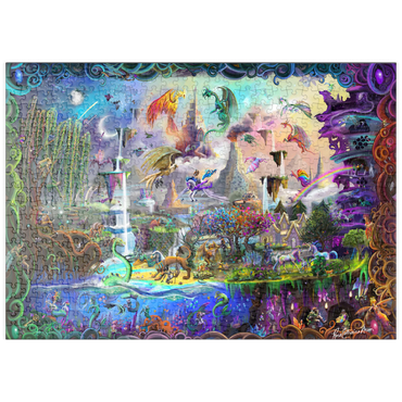 Darstellung des Puzzle Motivs puzzleplate Magical Mythology - Rose Cat Khan 500 Puzzle