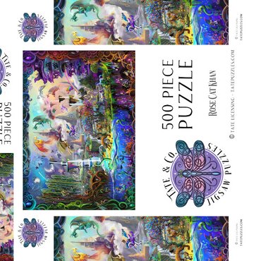 Darstellung des Puzzle Motivs Magical Mythology - Rose Cat Khan 500 Puzzle Schachtel 3D Modell