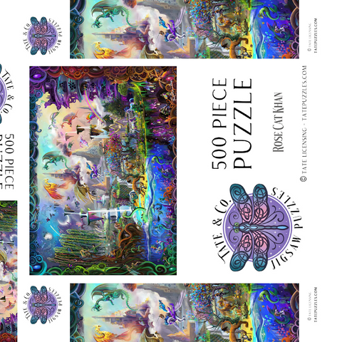 Darstellung des Puzzle Motivs Magical Mythology - Rose Cat Khan Magical Mythology - Rose Cat Khan 500 Puzzle Schachtel 3D Modell