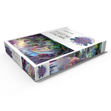 Darstellung des Puzzle Motivs Dragon Valley - Rose Cat Khan 1000 Puzzle Schachtel Ansicht1