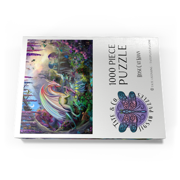 Darstellung des Puzzle Motivs Dragon Valley - Rose Cat Khan 1000 Puzzle Schachtel Ansicht3