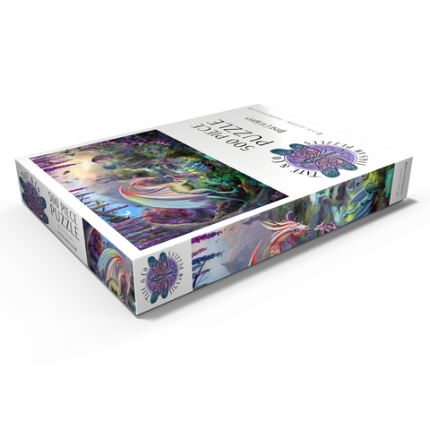 Darstellung des Puzzle Motivs Drachen-Tal - Rose Cat Khan Dragon Valley - Rose Cat Khan 500 Puzzle Schachtel Ansicht1