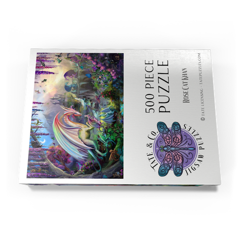 Darstellung des Puzzle Motivs Drachen-Tal - Rose Cat Khan Dragon Valley - Rose Cat Khan 500 Puzzle Schachtel Ansicht3