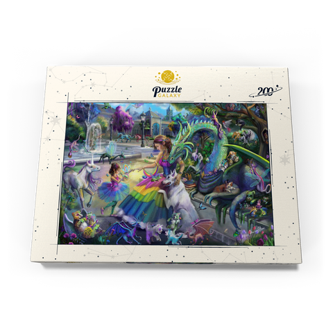 Darstellung des Puzzle Motivs Drachen-Garten – Rose Cat Khan Dragon's Garden - Rose Cat Khan 200 Puzzle Schachtel Ansicht3