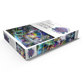 Darstellung des Puzzle Motivs Drachen-Garten – Rose Cat Khan - Puzzleteile: 500