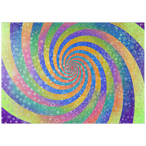 Darstellung des Puzzle Motivs Swirl Rainbow Challenge - Rose Cat Khan puzzleplate Swirl Rainbow Challenge - Rose Cat Khan 1000 Puzzle