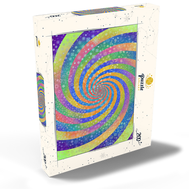 Darstellung des Puzzle Motivs Swirl Rainbow Challenge - Rose Cat Khan 200 Puzzle Schachtel Ansicht2