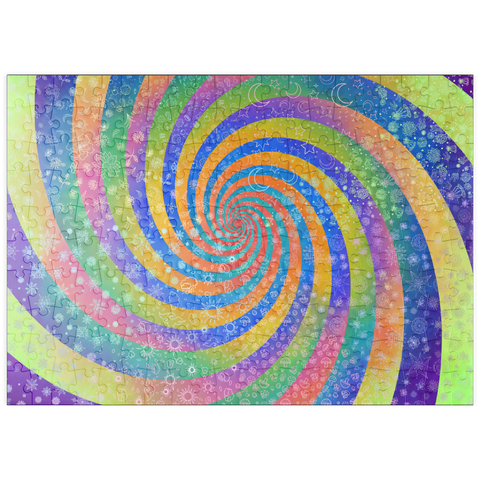 Darstellung des Puzzle Motivs Swirl Rainbow Challenge - Rose Cat Khan puzzleplate Swirl Rainbow Challenge - Rose Cat Khan 200 Puzzle