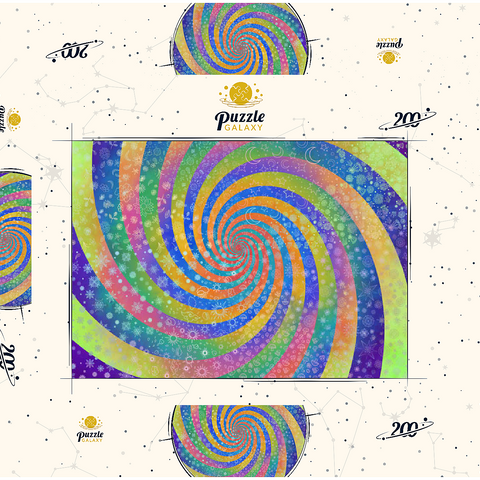 Darstellung des Puzzle Motivs Swirl Rainbow Challenge - Rose Cat Khan Swirl Rainbow Challenge - Rose Cat Khan 200 Puzzle Schachtel 3D Modell