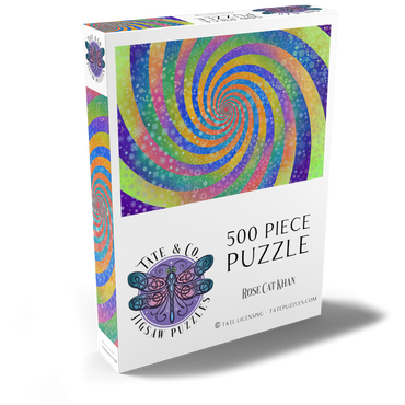Darstellung des Puzzle Motivs Swirl Rainbow Challenge - Rose Cat Khan 500 Puzzle Schachtel Ansicht2