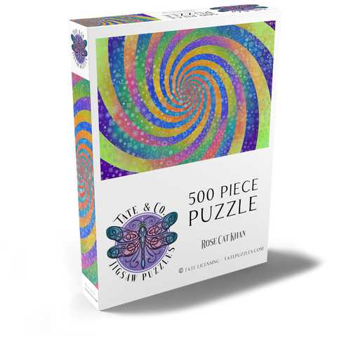 Darstellung des Puzzle Motivs Swirl Rainbow Challenge - Rose Cat Khan Swirl Rainbow Challenge - Rose Cat Khan 500 Puzzle Schachtel Ansicht2