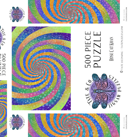 Darstellung des Puzzle Motivs Swirl Rainbow Challenge - Rose Cat Khan Swirl Rainbow Challenge - Rose Cat Khan 500 Puzzle Schachtel 3D Modell