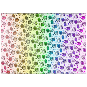 Darstellung des Puzzle Motivs Würfel-Kreaturen-Herausforderung – Rose Cat Khan - Puzzleteile: 1000