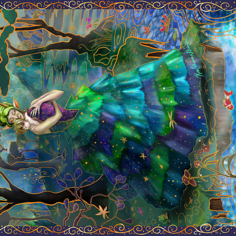 Darstellung des Puzzle Motivs Waldmutter – Rose Cat Khan Forest Mother - Rose Cat Khan 500 Puzzle 3D Modell