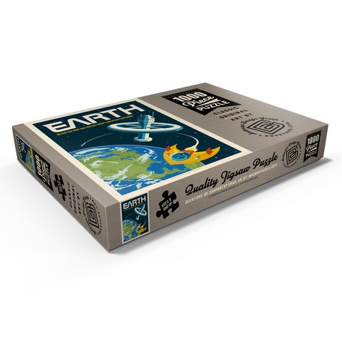 Darstellung des Puzzle Motivs Earth: No Place Like Home, Vintage Poster Earth: No Place Like Home, Vintage Poster 1000 Puzzle Schachtel Ansicht1