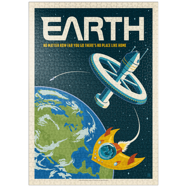 Darstellung des Puzzle Motivs puzzleplate Earth: No Place Like Home, Vintage Poster 1000 Puzzle