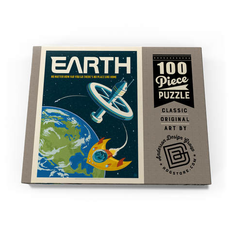Darstellung des Puzzle Motivs Earth: No Place Like Home, Vintage Poster Earth: No Place Like Home, Vintage Poster 100 Puzzle Schachtel Ansicht3