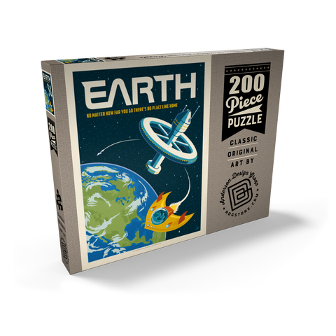 Darstellung des Puzzle Motivs Earth: No Place Like Home, Vintage Poster Earth: No Place Like Home, Vintage Poster 200 Puzzle Schachtel Ansicht2