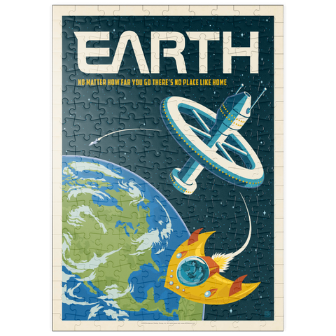 Darstellung des Puzzle Motivs Earth: No Place Like Home, Vintage Poster puzzleplate Earth: No Place Like Home, Vintage Poster 200 Puzzle