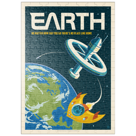 Darstellung des Puzzle Motivs Earth: No Place Like Home, Vintage Poster - Puzzleteile: 200