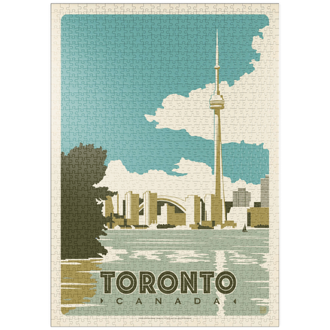 Darstellung des Puzzle Motivs Canada: Toronto, Vintage Poster puzzleplate Canada: Toronto, Vintage Poster 1000 Puzzle