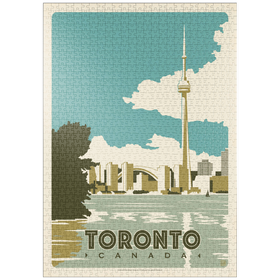 Darstellung des Puzzle Motivs Canada: Toronto, Vintage Poster - Puzzleteile: 1000