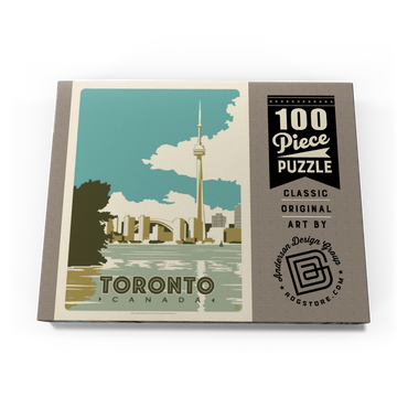 Darstellung des Puzzle Motivs Canada: Toronto, Vintage Poster 100 Puzzle Schachtel Ansicht3