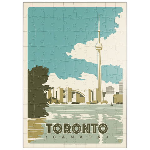 Darstellung des Puzzle Motivs Canada: Toronto, Vintage Poster puzzleplate Canada: Toronto, Vintage Poster 100 Puzzle