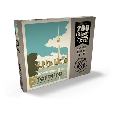 Darstellung des Puzzle Motivs Canada: Toronto, Vintage Poster 200 Puzzle Schachtel Ansicht2