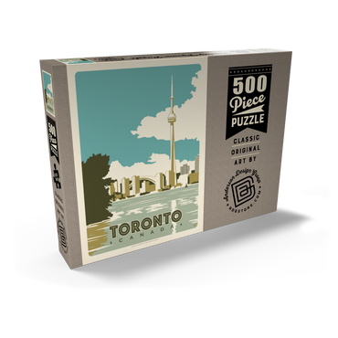 Darstellung des Puzzle Motivs Canada: Toronto, Vintage Poster 500 Puzzle Schachtel Ansicht2