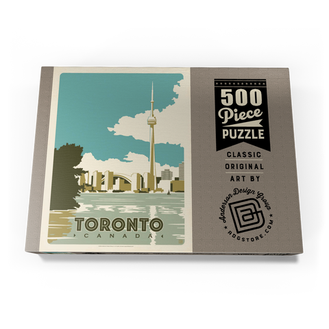 Darstellung des Puzzle Motivs Canada: Toronto, Vintage Poster Canada: Toronto, Vintage Poster 500 Puzzle Schachtel Ansicht3
