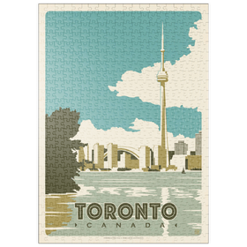 Darstellung des Puzzle Motivs Canada: Toronto, Vintage Poster - Puzzleteile: 500