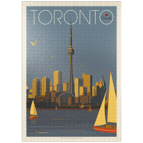 Darstellung des Puzzle Motivs Kanada: Segelboote in Toronto, Vintage Poster puzzleplate Canada: Toronto Sailboats, Vintage Poster 1000 Puzzle