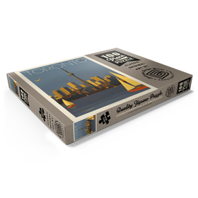 Darstellung des Puzzle Motivs Kanada: Segelboote in Toronto, Vintage Poster - Puzzleteile: 100