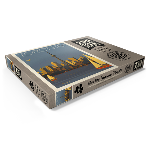 Darstellung des Puzzle Motivs Kanada: Segelboote in Toronto, Vintage Poster Canada: Toronto Sailboats, Vintage Poster 200 Puzzle Schachtel Ansicht1