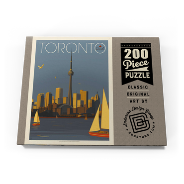 Darstellung des Puzzle Motivs Canada: Toronto Sailboats, Vintage Poster 200 Puzzle Schachtel Ansicht3