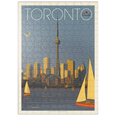 Darstellung des Puzzle Motivs puzzleplate Canada: Toronto Sailboats, Vintage Poster 200 Puzzle