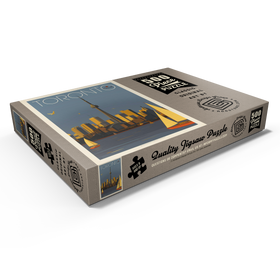 Darstellung des Puzzle Motivs Kanada: Segelboote in Toronto, Vintage Poster - Puzzleteile: 500