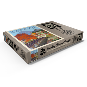 Darstellung des Puzzle Motivs Südkorea, Seoul: Gyeongbokgung-Palast, Vintage Poster - Puzzleteile: 1000