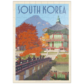 Darstellung des Puzzle Motivs Südkorea, Seoul: Gyeongbokgung-Palast, Vintage Poster - Puzzleteile: 100