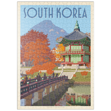 Darstellung des Puzzle Motivs puzzleplate South Korea, Seoul: Gyeongbokgung Palace, Vintage Poster 500 Puzzle