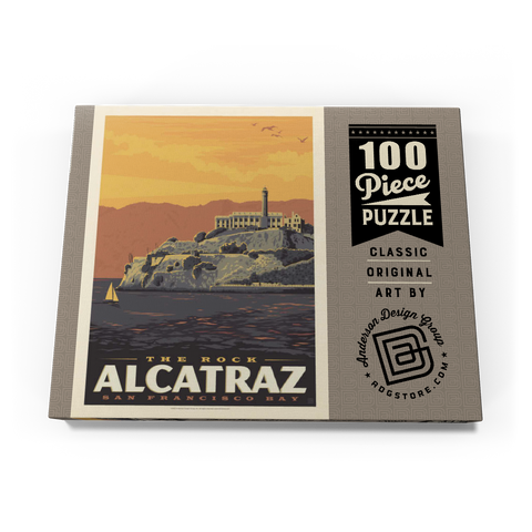 Darstellung des Puzzle Motivs Alcatraz Island, CA, Vintage Poster Alcatraz Island, CA, Vintage Poster 100 Puzzle Schachtel Ansicht3
