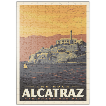 Darstellung des Puzzle Motivs puzzleplate Alcatraz Island, CA, Vintage Poster 200 Puzzle