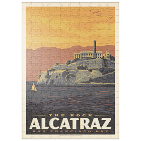 Darstellung des Puzzle Motivs Alcatraz Island, CA, Vintage Poster - Puzzleteile: 200