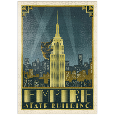 Darstellung des Puzzle Motivs puzzleplate New York City: Empire State Building, Vintage Poster 1000 Puzzle