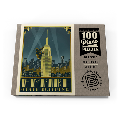 Darstellung des Puzzle Motivs New York City: Empire State Building, Vintage Poster New York City: Empire State Building, Vintage Poster 100 Puzzle Schachtel Ansicht3