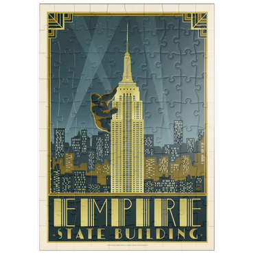 Darstellung des Puzzle Motivs puzzleplate New York City: Empire State Building, Vintage Poster 100 Puzzle