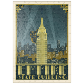 Darstellung des Puzzle Motivs New York City: Empire State Building, Vintage Poster - Puzzleteile: 200